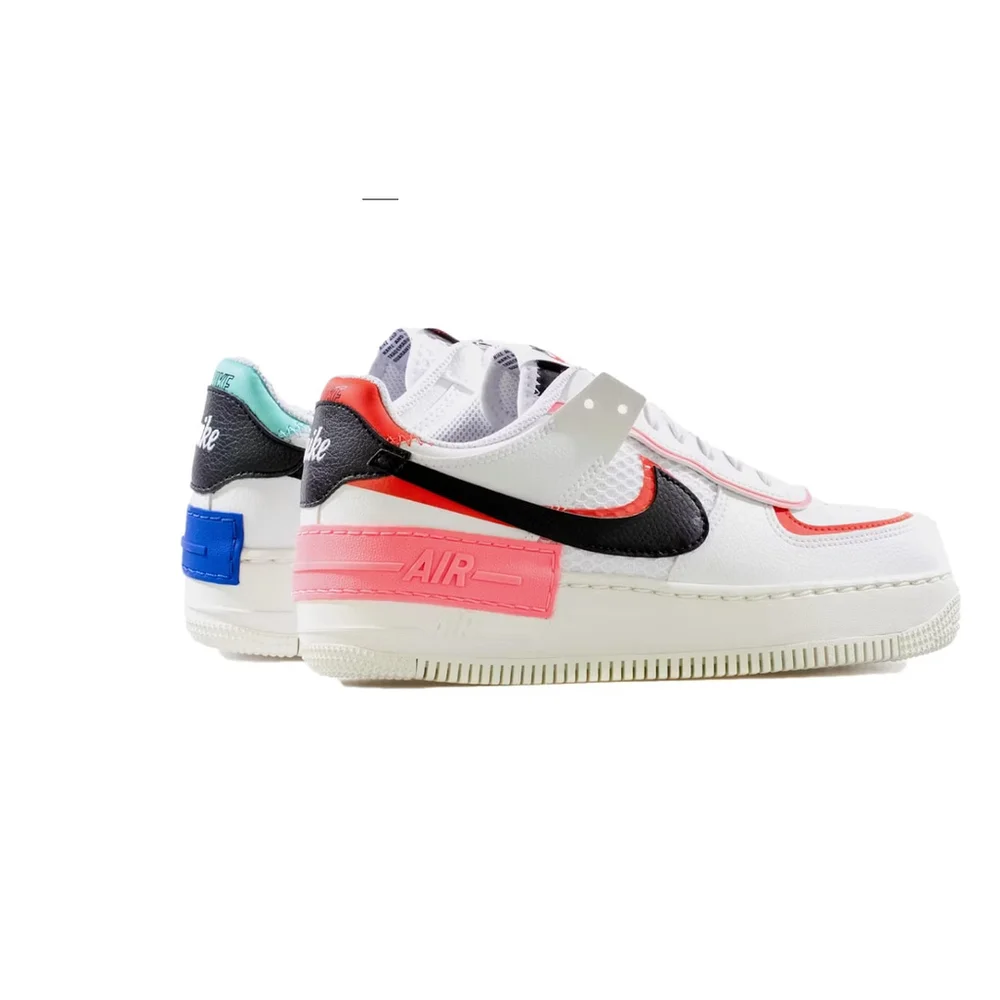 Nike Air Force 1 Shadow Women's 7 White/Multi-Color Pink Blue Shoes DH1965-100